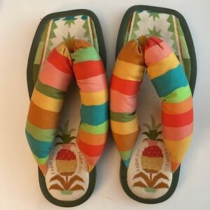 FARM Rio Multicolor Striped Flip Flops